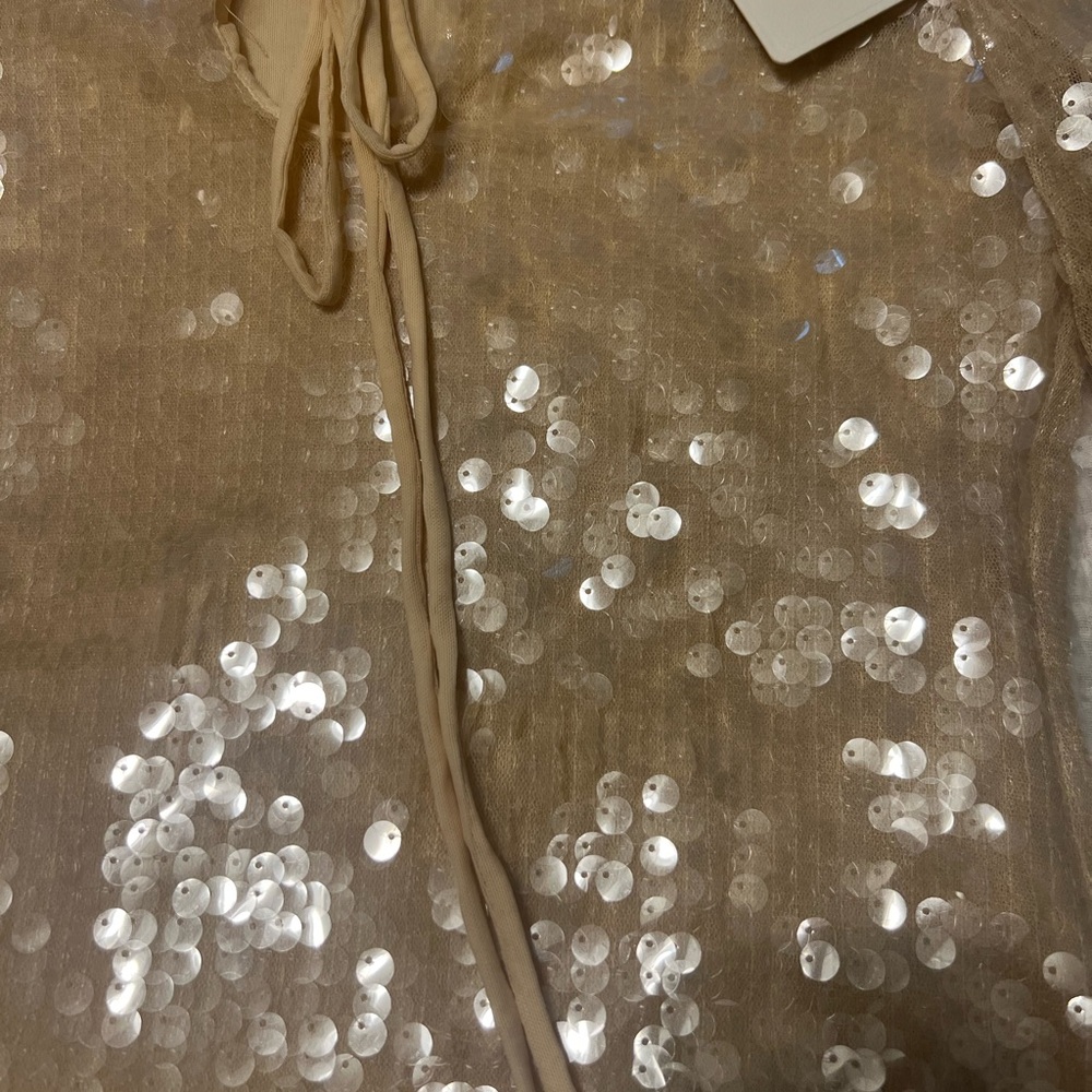 Pailette Mini Dress in Champagne, Kim Shui - Picture 2 of 4
